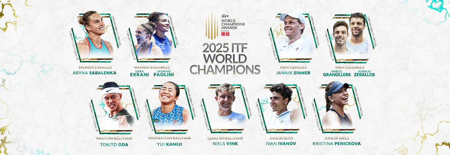 Zeballos, Granollers, Sabalenka, Sinner, campeones del Mundo ITF